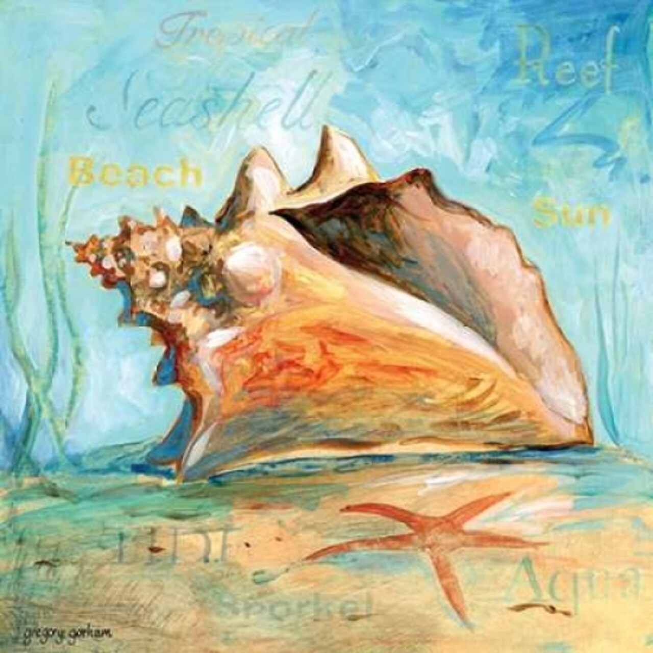 Marine Life Motif III Poster Print by Gregory Gorham - Item # VARPDXGOR515